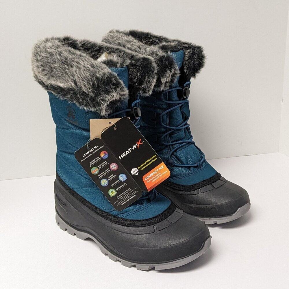 Kamik Momentum 3 Waterproof Snow Boots, Teal, Women's 6 M